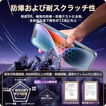 [新品　未開封] iPhone 14 128GB (ガラスフィルム2枚付) Amazon | 対応 iPhone 14 ガラスフィルム 6.1インチ 【 2+2枚セット